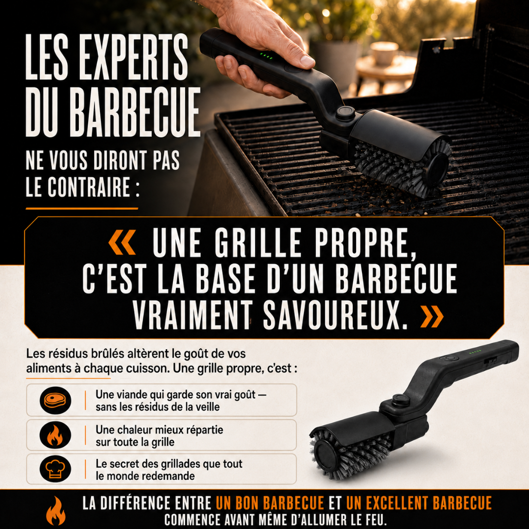 Brosse Électrique pour barbecue Kaskad™ – Nettoyage Rapide et Sans Effort