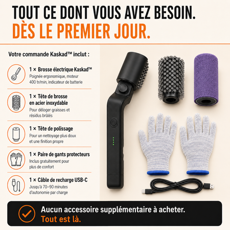 Brosse Électrique pour BBQ Kaskad™ – Nettoyage Rapide et Sans Effort